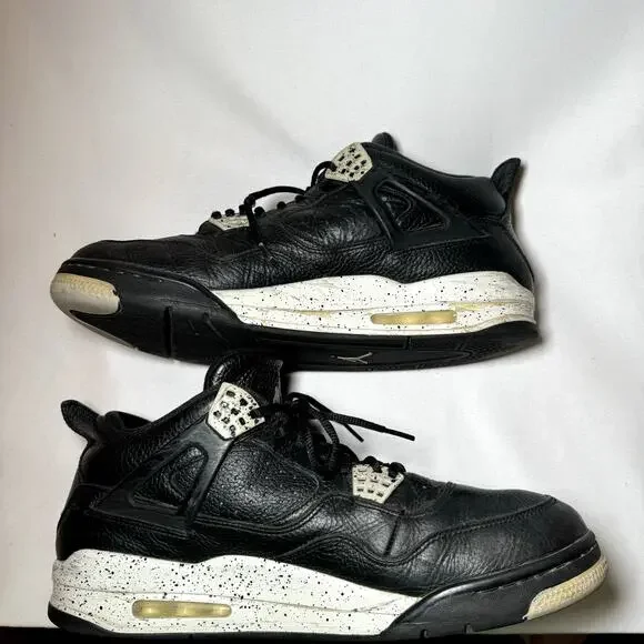 Size 12 - Nike Air Jordan 4 Retro LS Oreo 2015 Men's Shoes - Picture 2 of 8